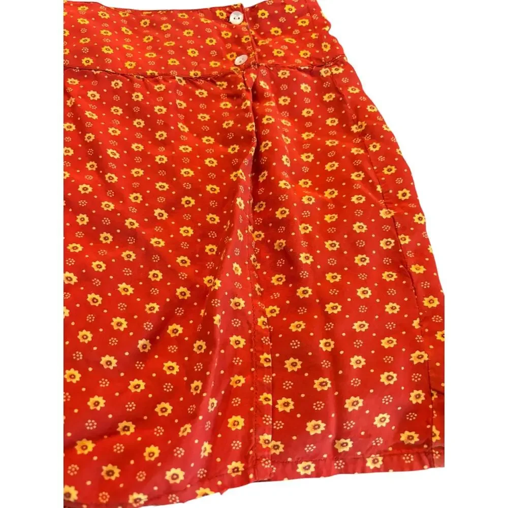 Hennes Collection Orange Wrap Skirt Daisy Size 40/8